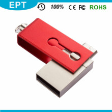 Rojo minúsculo 2 en 1 8GB OTG USB Flash Pendrive para regalos promocionales